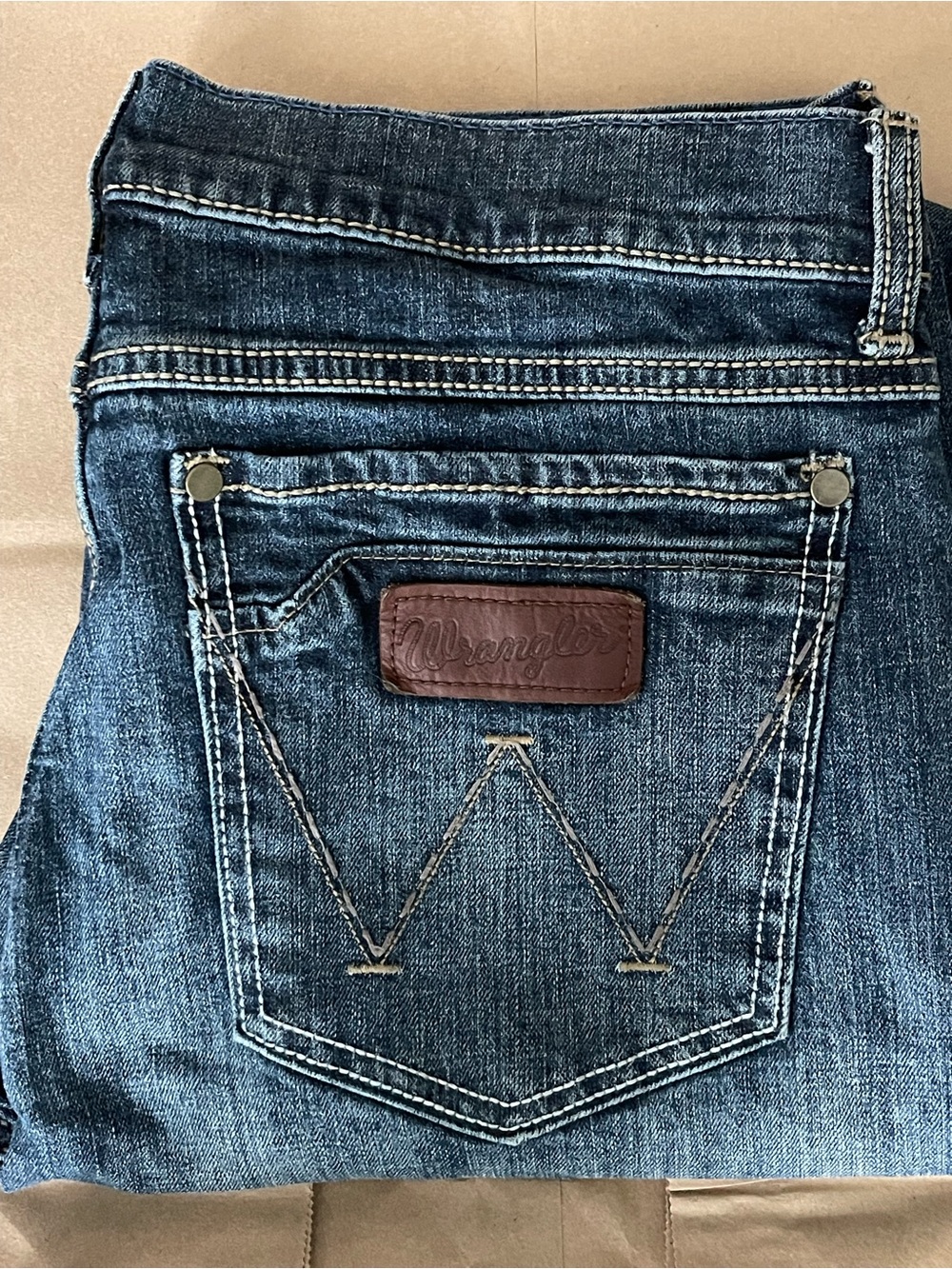Wrangler Retro Slim Boot Jeans in Denim Blue 32x32 Men’s